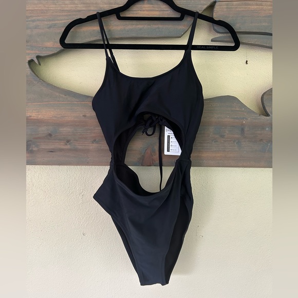 Cut Out One Piece Bathing Suit - Picture 1 of 4